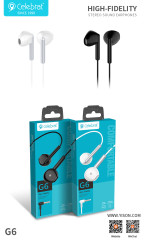 Headphones Celebrat G6 3.5mm Jack 1.2m