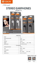 Kulaklıklar Yison X1 3.5mm Jack 1.2m