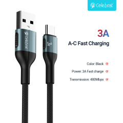 Cable Celebrat CB-30 A-C Type-C 3A 1.2M