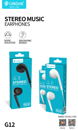 Headphones Celebrat G12 3.5mm Jack 1.2m