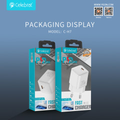 Şarj cihazı Celebrat C-H7-EU USB-C PD20W