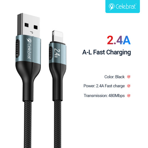 Cable Celebrat CB-30 A-L Lightning 2.4A